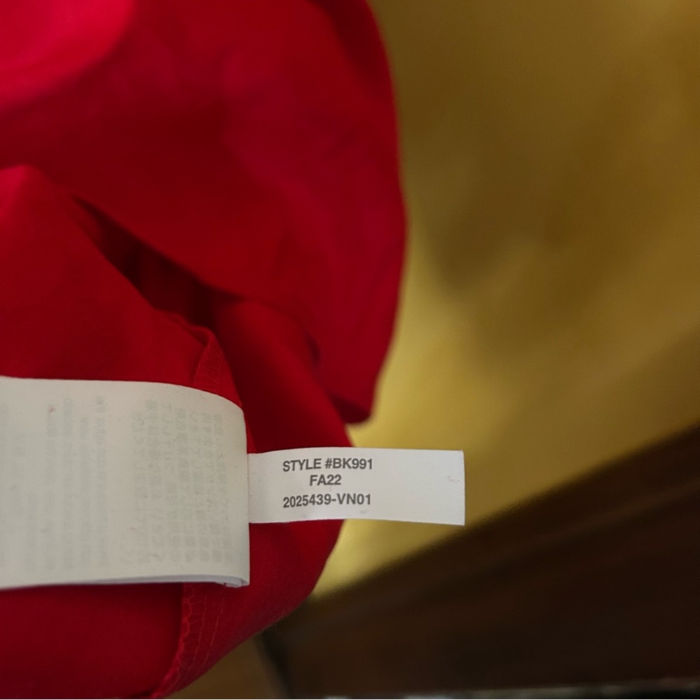 J.Crew Collection Side-Ruched Dress Stretch Linen-Viscose Blend Red Plus Size 24 - Picture 8 of 8